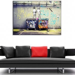 Andy Baker paveikslo „Life Is Short Chill The Duck Out“reprodukcija ant drobės