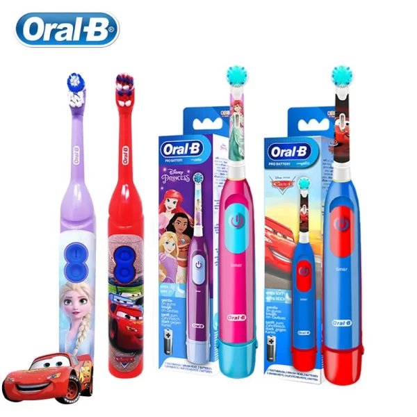 Oral-B vaikiškas elektrinis dantų šepetėlis su animacinių filmukų herojais