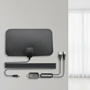 4K TV Antenna – 25DB High Gain Indoor Aerial with 3000 Miles Booster, EU Plug