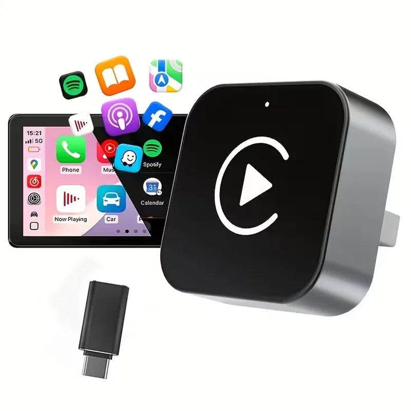 Belaidis 2-in-1 CarPlay/Android Auto adapteris (USB/USB-C)