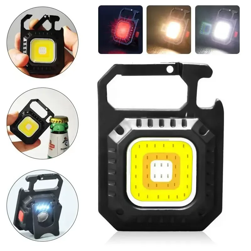 Mini LED Žibintuvėlis su Magnetu ir COB Šviesa - Image 4