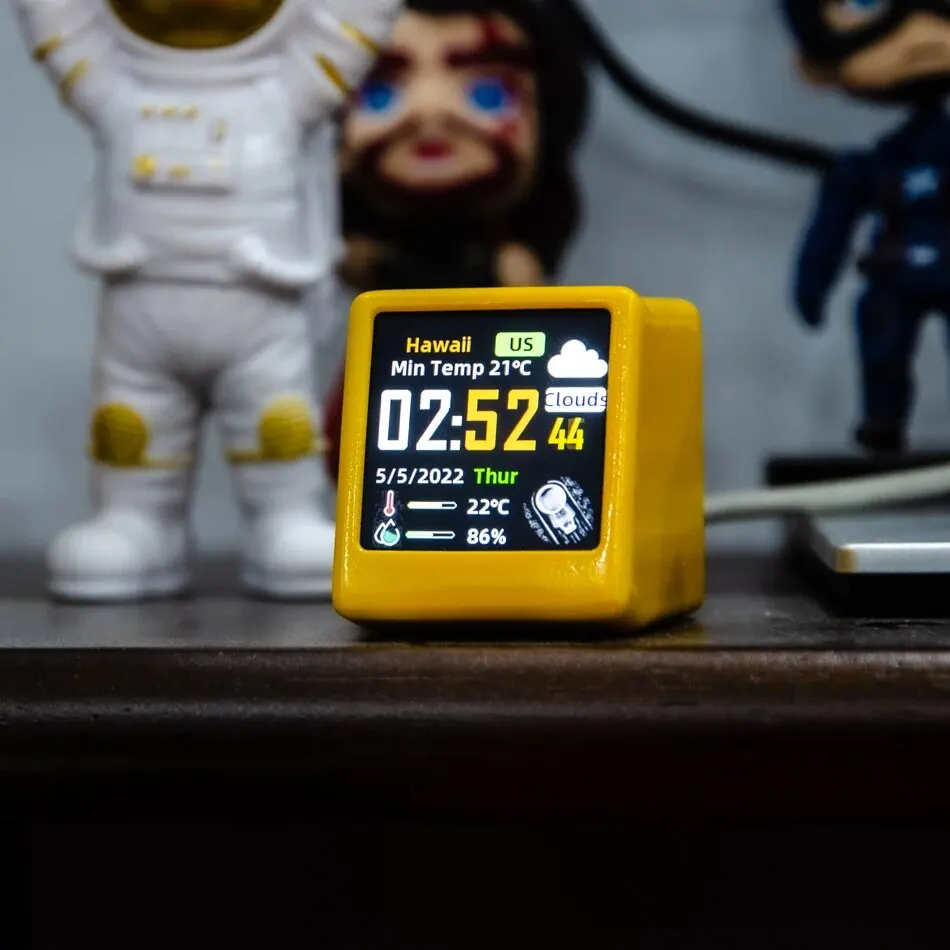 Mini Wi-Fi skaitmeninė orų stotelė su IPS ekranu