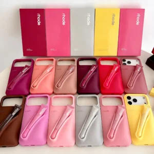 Lemontini Stiliaus Telefono Dėklas su Lūpų Blizgiu (iPhone 11-17)
