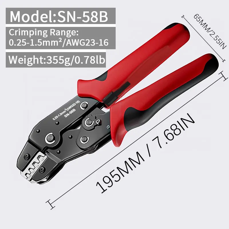Kompaktiškas užspaudimo įrankių rinkinys su terkšle – SN-58B - Image 4