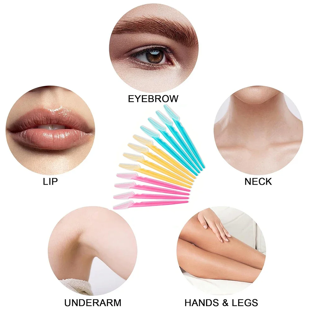 Daugiafunkcinis skustuvų rinkinys veidui ir antakiams – Dermaplaning įrankis - Image 4