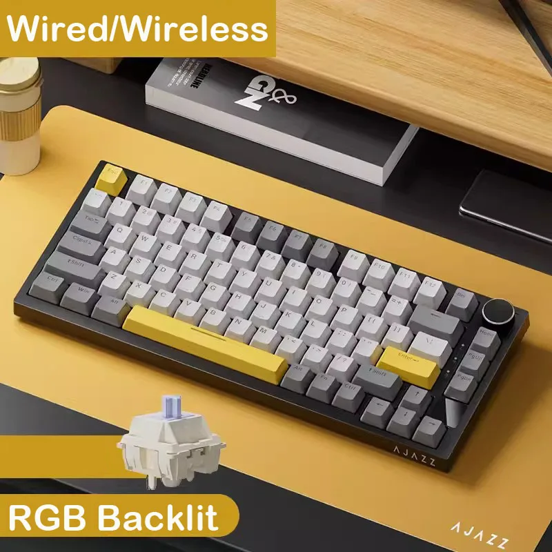 AJAZZ AK820 Pro Tri-Mode mechaninė klaviatūra su RGB apšvietimu