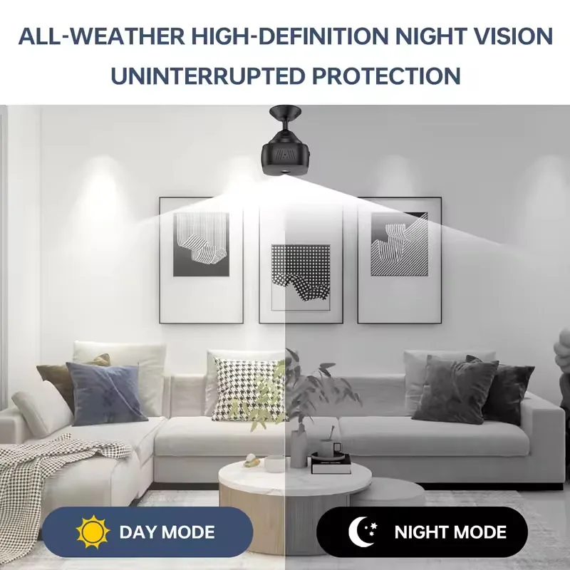 HD Mini Wi-Fi Stebėjimo Kamera su Spalvotu Naktiniu Matymu - Image 4
