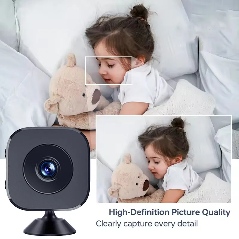 HD Mini Wi-Fi Stebėjimo Kamera su Spalvotu Naktiniu Matymu - Image 3
