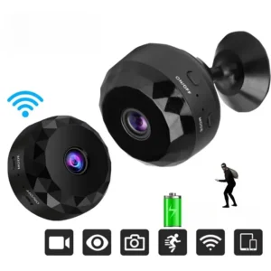 Mini WiFi apsaugos kamera su naktiniu matymu ir judesio aptikimu