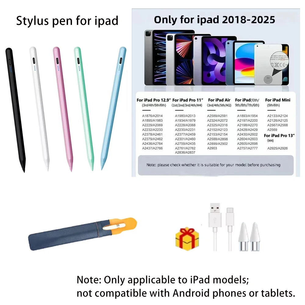 Išmanusis pieštukas, skirtas Apple iPad, suderinamas su Pencil 2