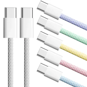 USB-C laidas iPhone 15, Huawei, Xiaomi, Samsung — PD 60W greitas įkrovimas