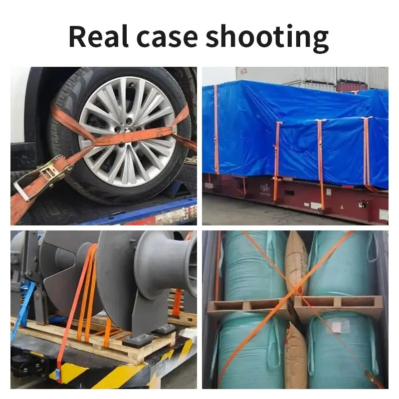 Tvirtinimo diržai su metaline sagtimi kroviniams transportuoti - Image 2