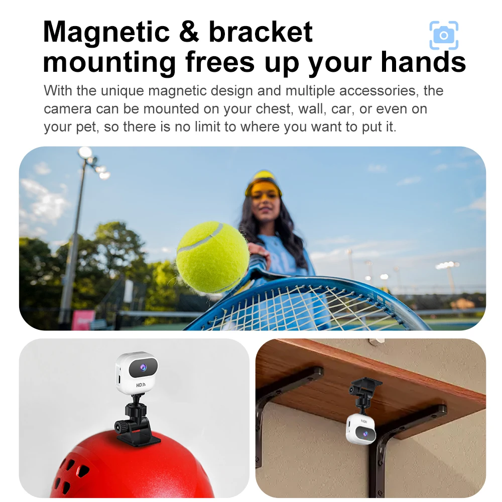 Ourlife HD Mini WiFi kamera su judesio sekimu namų saugumui - Image 3