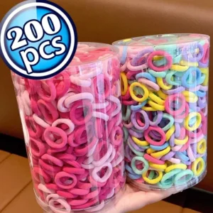 Spalvingos elastingos gumelės plaukams (200-1000 vnt.)