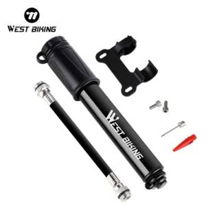 WEST BIKING 100PSI Mini dviračio pompa su Schrader/Presta antgaliu