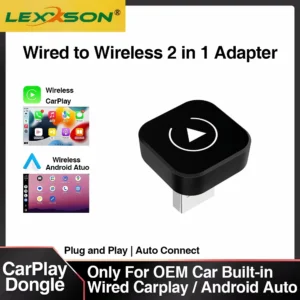 2in1 Belaidis CarPlay ir Android Auto adapteris