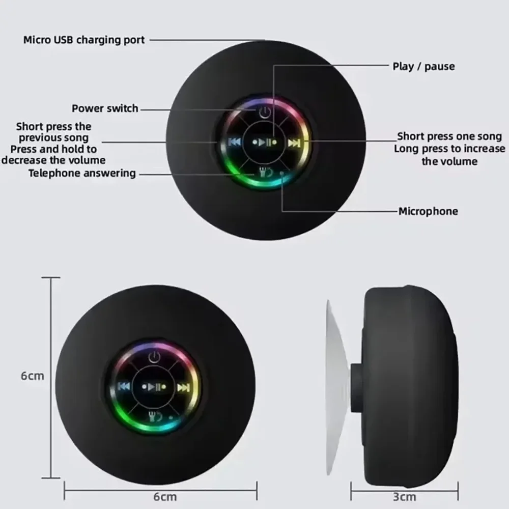 Nešiojama Bluetooth kolonėlė su siurbtuku – atspari vandeniui - Image 2