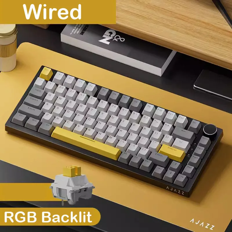 AJAZZ AK820 Pro Tri-Mode mechaninė klaviatūra su RGB apšvietimu - Image 2