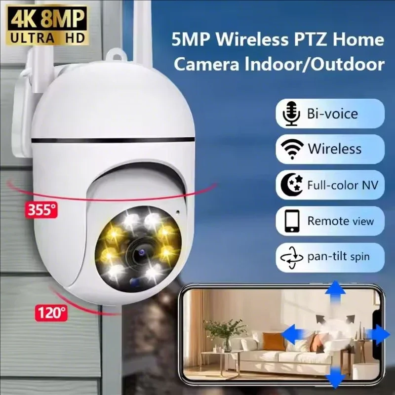 Išmanioji 5MP Wi-Fi vaizdo kamera su PTZ funkcija