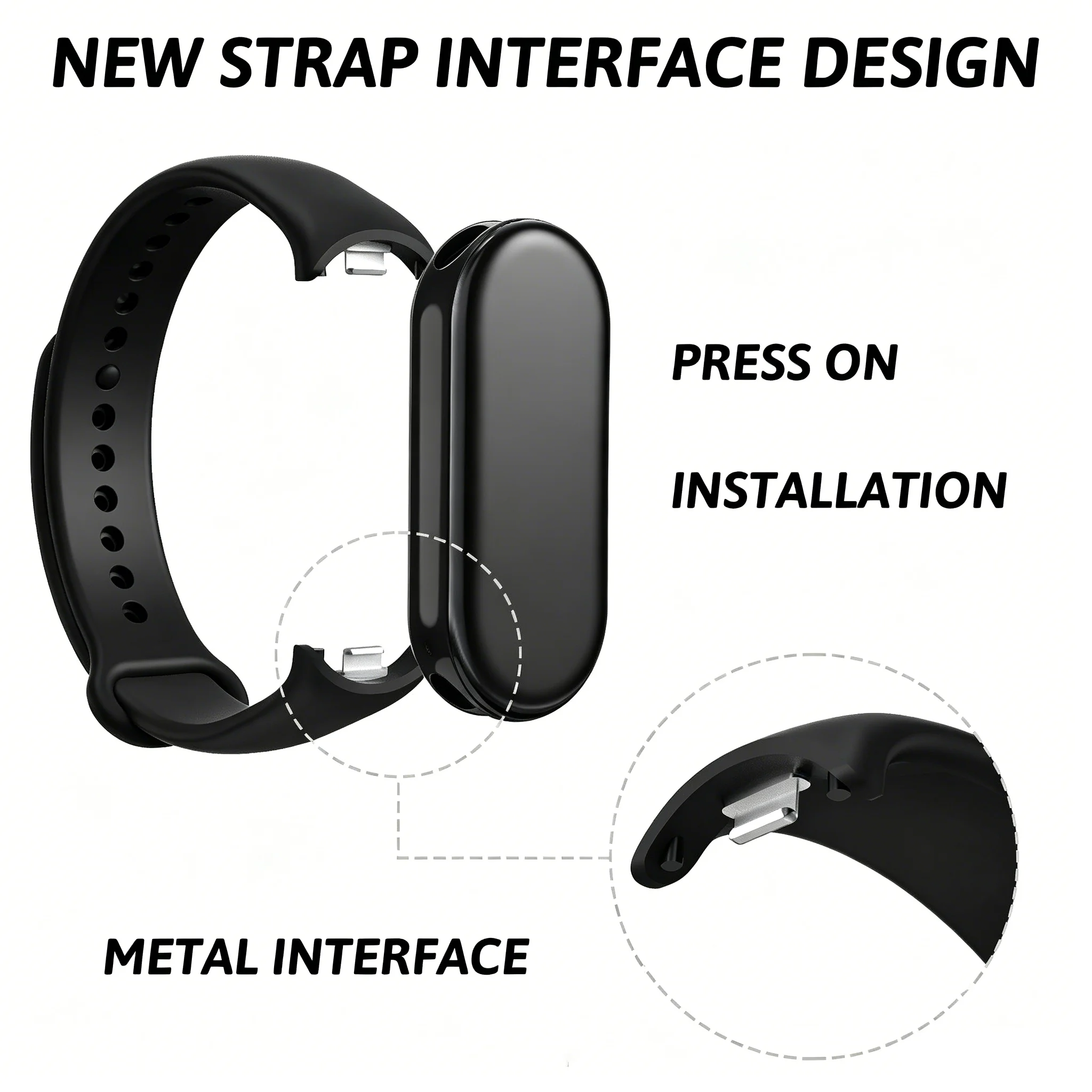 Silikoninė apyrankė Xiaomi Mi Band 8 9 10 NFC sportiniam laikrodžiui - Image 4