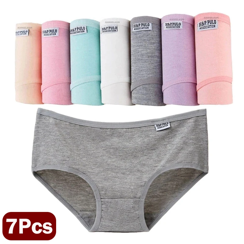 7 vnt. medvilninių kelnaičių rinkinys moterims (didelis dydis M-4XL)