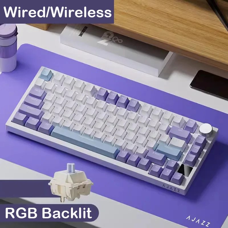 AJAZZ AK820 Pro Tri-Mode mechaninė klaviatūra su RGB apšvietimu - Image 4