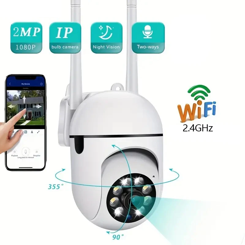 Universalus 1080P WiFi namų kamera su 360° stebėjimu