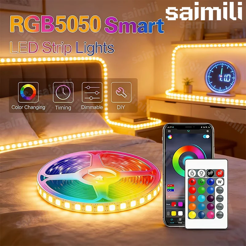 USB RGB LED juosta televizoriaus apšvietimui
