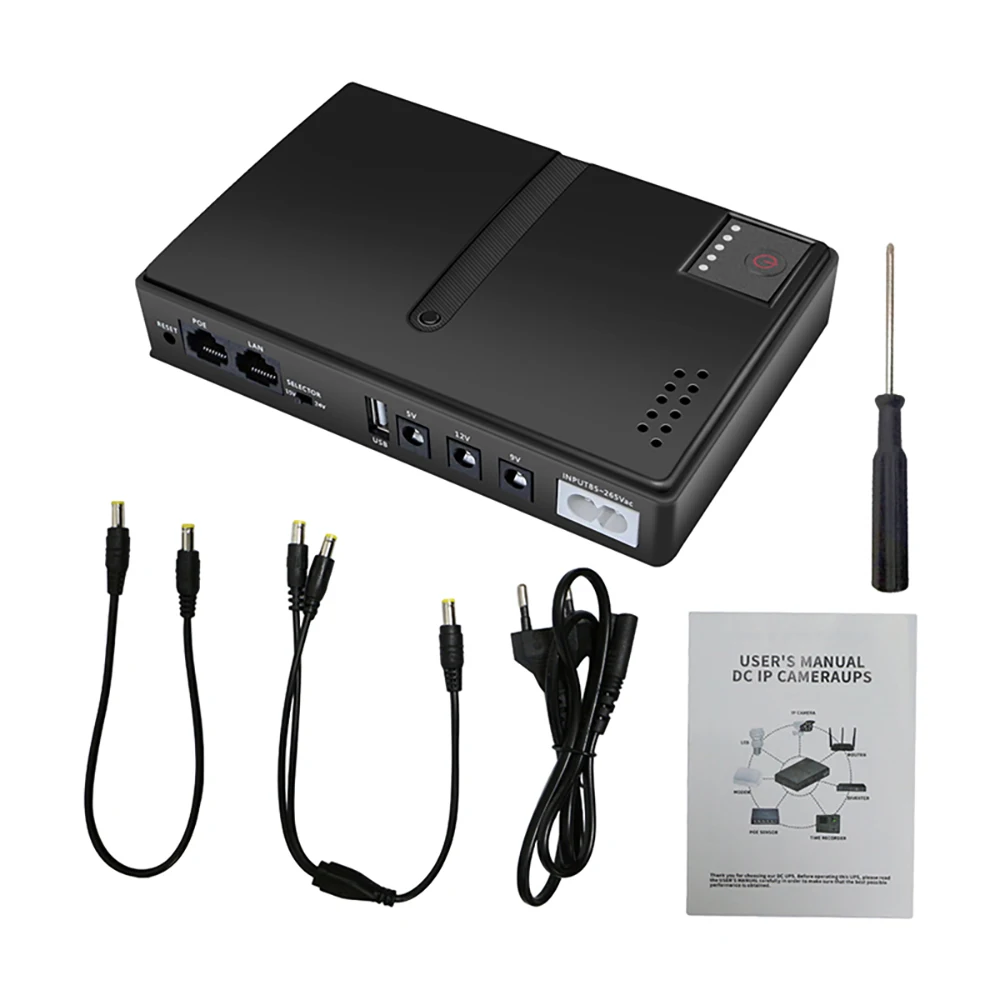 Mini UPS su integruotu adapteriu 5V/9V/12V/15V/24V