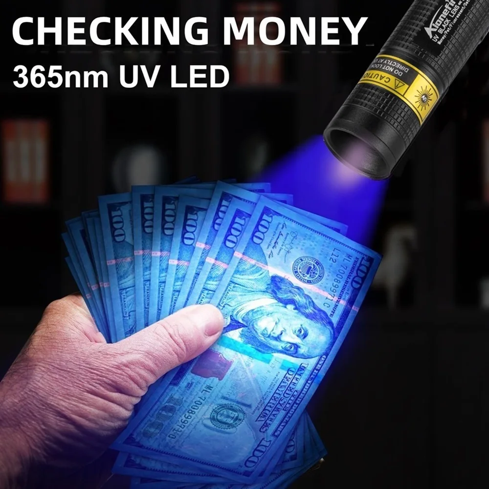 Mini UV LED žibintuvėlis su įkraunama baterija - Image 3