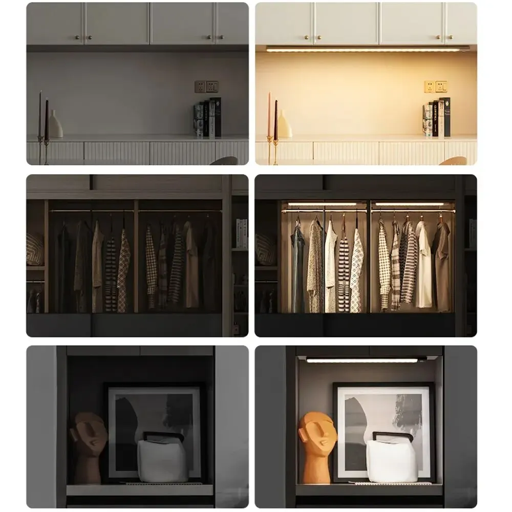 Itin plonas LED šviestuvas su judesio jutikliu spintelėms - Image 4