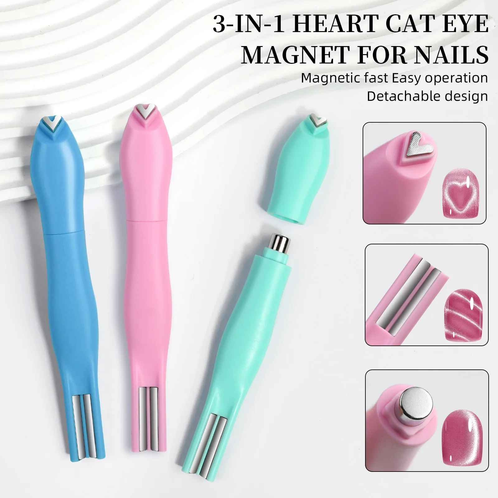 3-in-1 Magnetinis pieštukas „Cat Eye“ nagų dailei - Image 6