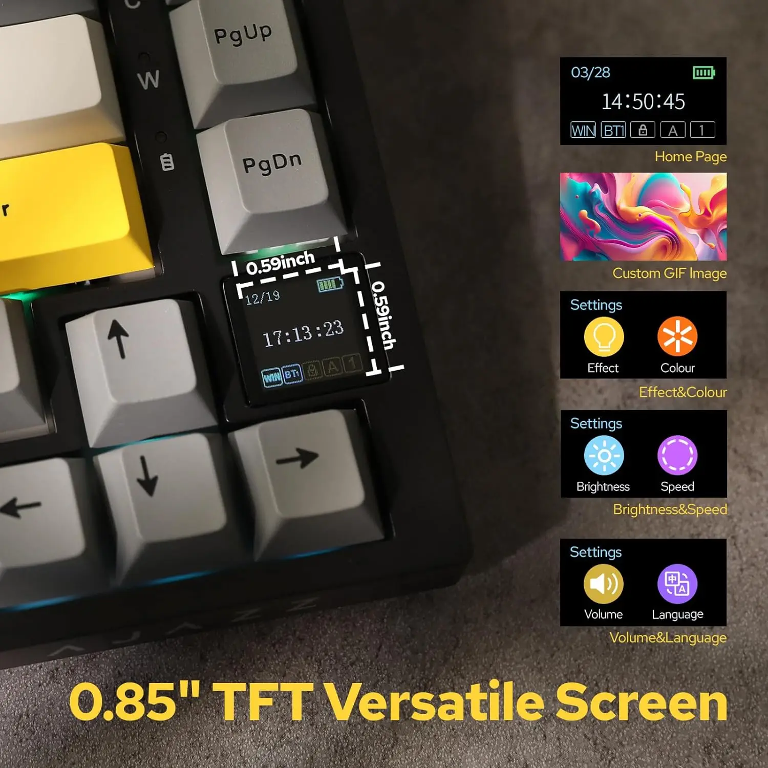 AJAZZ AK820/Pro belaidė mechaninė klaviatūra su RGB - Image 3
