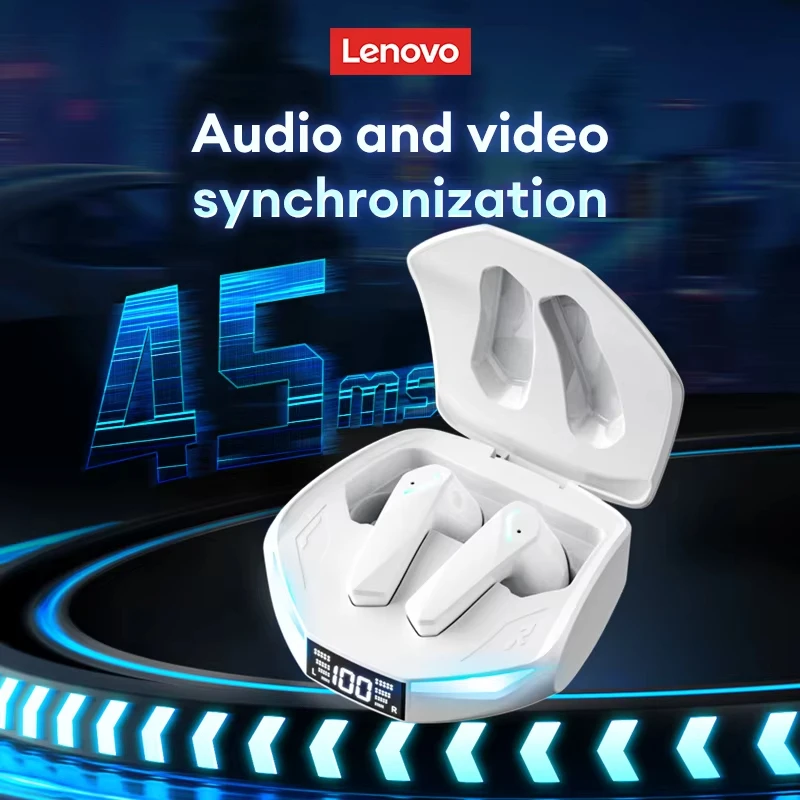 Belaidės ausinės Lenovo XT53 su Bluetooth 5.4 ir LED ekranu - Image 4