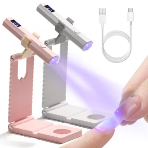 Belaidis UV/LED gelinio nagų lakavimo džiovintuvas su stovu ir LCD