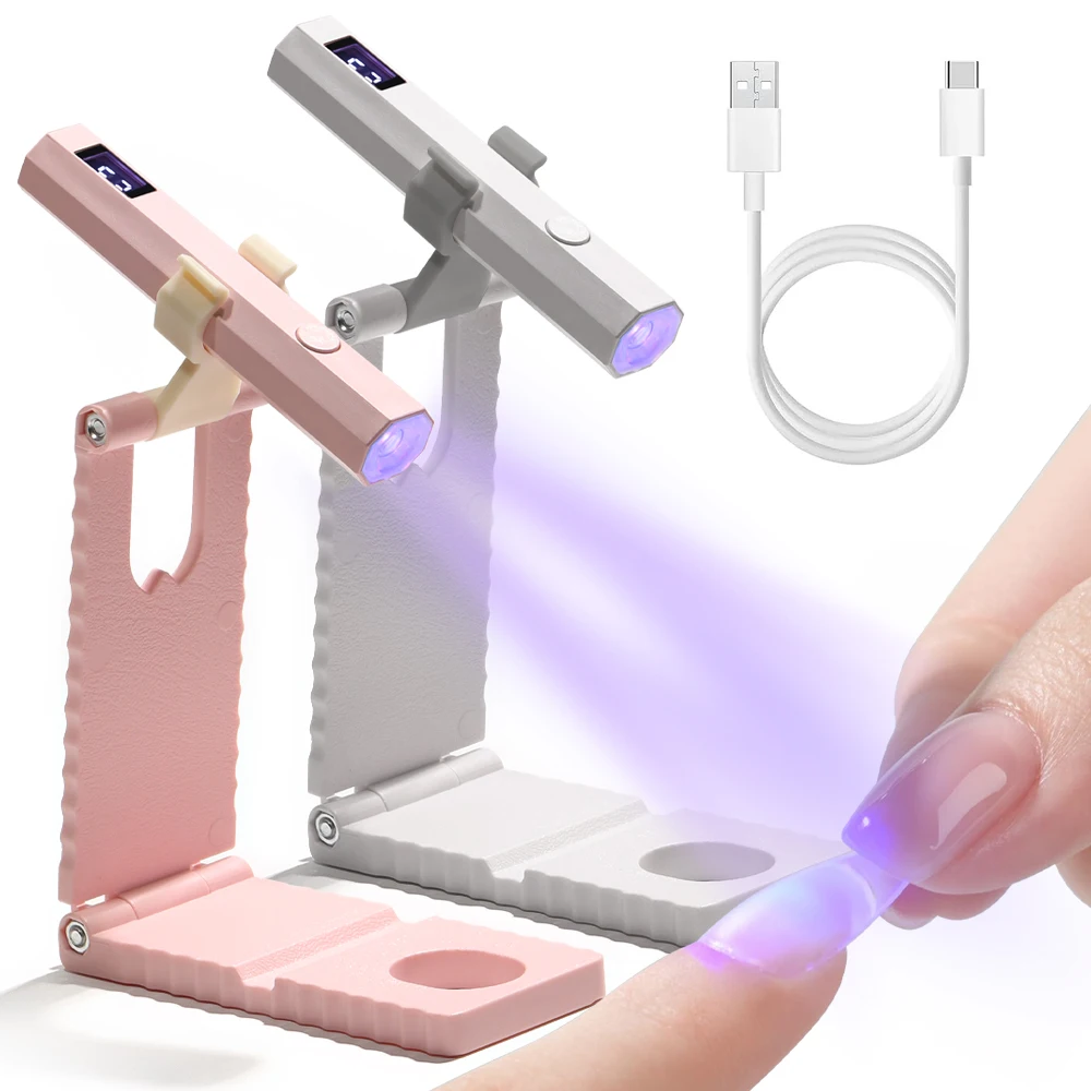Belaidis UV/LED gelinio nagų lakavimo džiovintuvas su stovu ir LCD