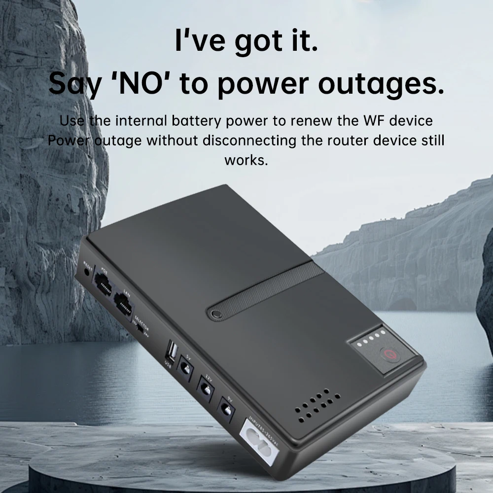 Mini UPS su integruotu adapteriu 5V/9V/12V/15V/24V - Image 2