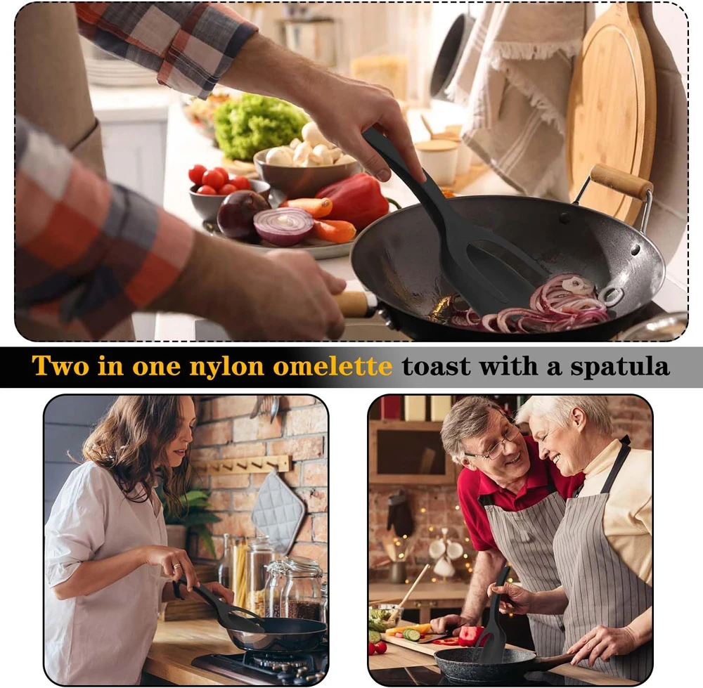 Daugiafunkcis virtuvinis mentelės ir žnyplių įrankis 2in1 - Image 6