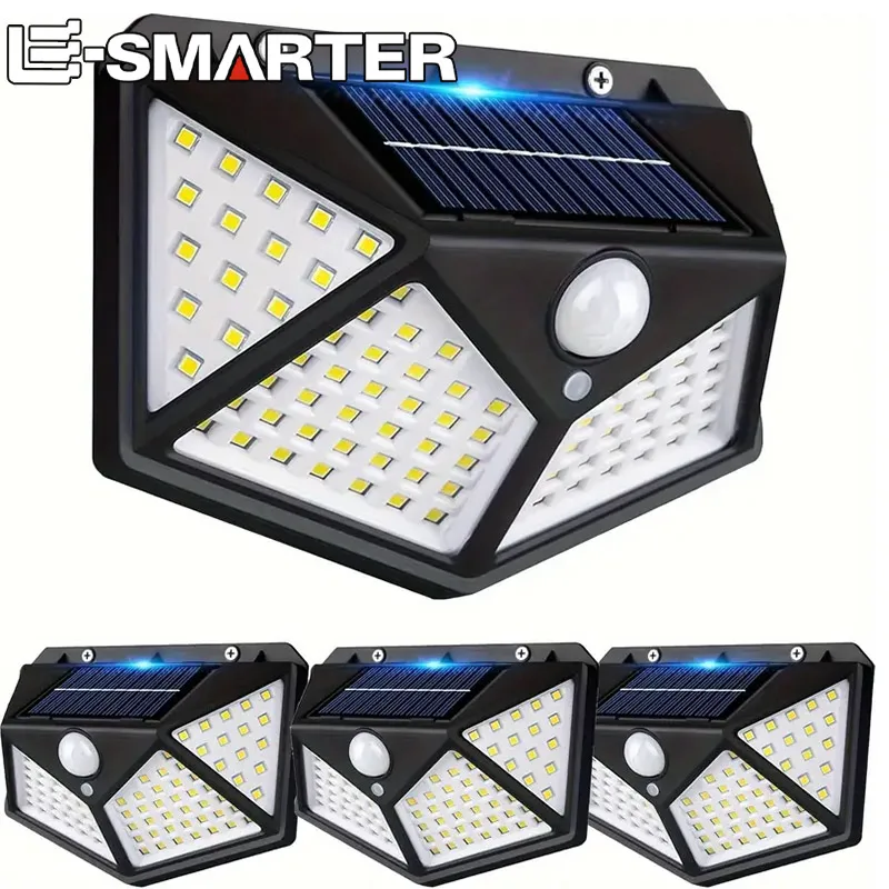 Lauko saulės energijos sieninis šviestuvas su 100 LED - Image 2