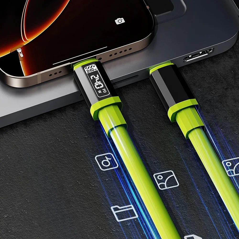 Greito įkrovimo USB-C laidas (240W) – iPhone, Xiaomi, Samsung, Huawei - Image 4
