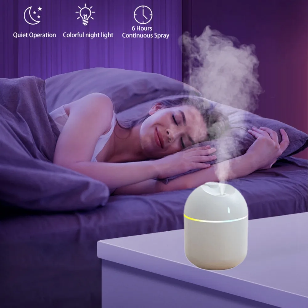 Kompaktiškas USB oro drėkintuvas ir difuzorius su LED - Image 3