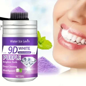 Dantis balinantys milteliai su violetine formule