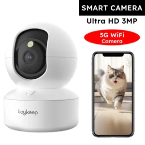 Išmanioji 2K stebėjimo kamera namams ir augintiniams (360°)