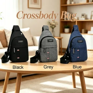 Classic Fashion Canvas Waterproof Sling Chest Crossbody Bag Sport Travel Outdoor Bag Practical Casual Daily Carry Capaci