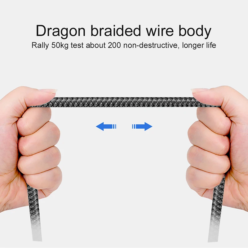 Nylon Data Cable Fast Charger USB A to Type C Charging Cable For Huawei Samsung Android Phone TypeC Charging Device 1M 2 - Image 4