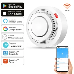 Išmanusis Wi-Fi dūmų detektorius (Tuya / Smart Life)