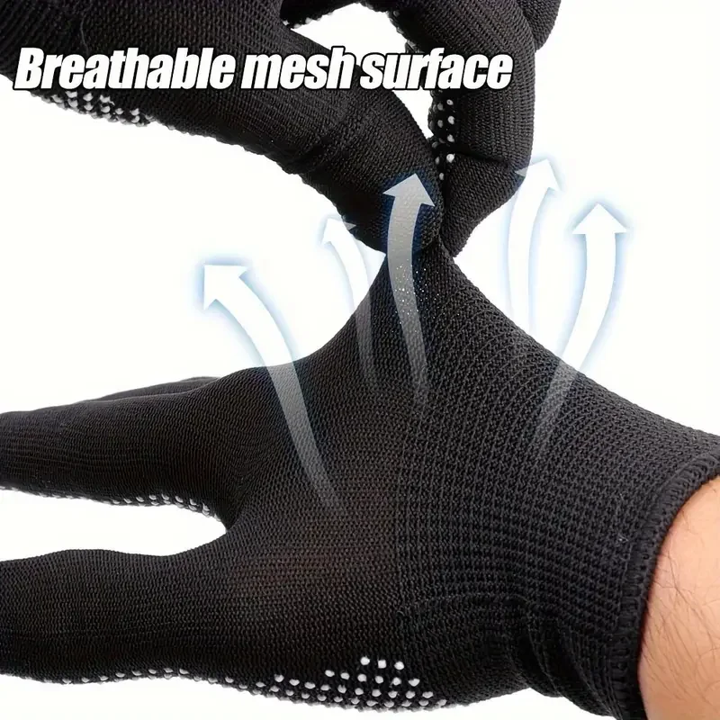 10PCS Nylon Gloves - Breathable Non-Slip for Cycling, Fishing, Camping - Unisex Multicolor - Image 2