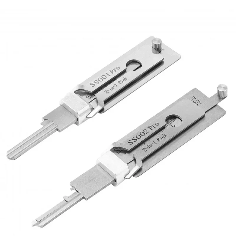 For Lishi Yale Picks Picking SS001 SS002 2 in1 Locksmith Tools Master Key Decoder Micha Decoder Hooks Topolines To Open - Image 3
