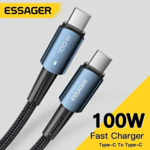 Essager 100W USB-C į USB-C greitojo įkrovimo laidas