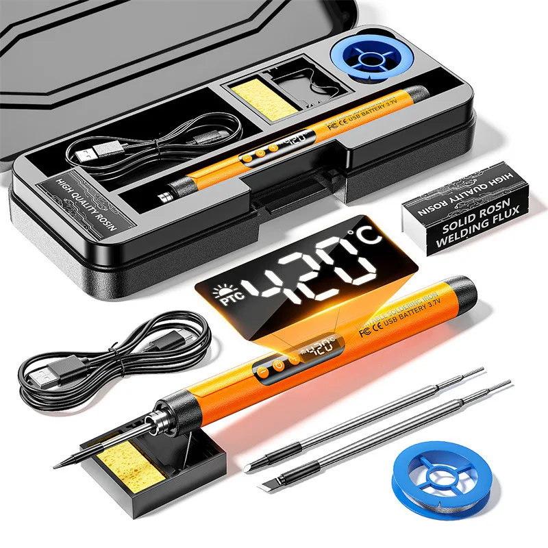 Belaidis USB lituoklio rinkinys su temperatūros valdymu - Image 4